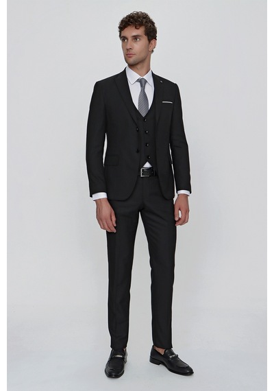 Morven Siyah Yelekli Jakarlı Slim Fit Dar Kesim 6 Drop Erkek Takım Elbise 99mc001002001 Siyah Morven Siyah Yelekli Jakarlı Slim Fit Dar Kesim 6 Drop Erkek Takım Elbise 99mc001002001 Siyah