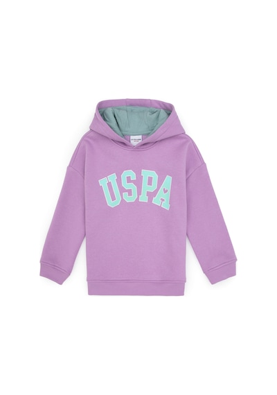 U.S. Polo Assn. Kız Çocuk Lila Şardonlu Kapüşonlu Sweatshirt 50317890-VR034
