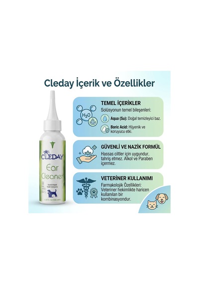 Kedi Ve Köpekler İçin Kulak Temizleme Solüsyonu