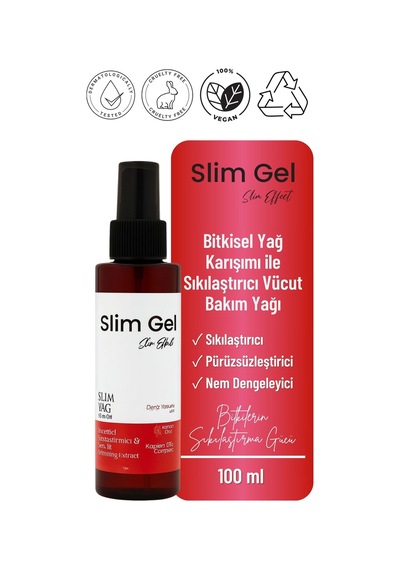 Slim Oil Bitkisel Yağ Karışımı İle Sıkılaştırıcı, Nemlendirici Pürüzsüzleştirici Vücut Bakım Yağı