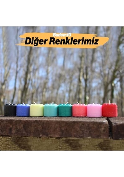 Baton Mum Mini 6'li Siyah Silindir Dekoratif Mumu Kandil Hediyelik Fitilli Mumlar Şamdan Kokusuz Diğer