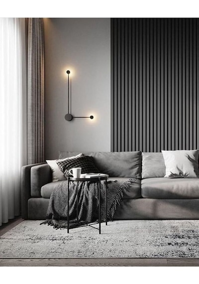 Winflex Eko Keçeli Akustik Ahşap Paneli Antrasit 50x240cm .