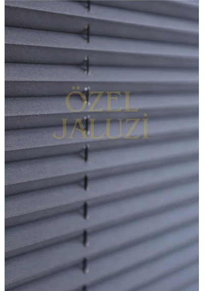 Özel Jaluzi Antrasit Cam Balkon Ve Ofis Plisse Perde 60x200, 411 Çok Renkli