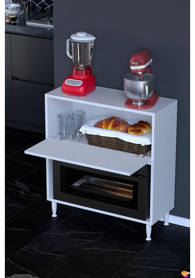 Nova Çok Amaçlı Mutfak Modülü 75x87x32 Cm Fırın Dolabı Ekmeklik Ve Mutfak Düzenleyici Beyaz Nova Çok Amaçlı Mutfak Modülü 75x87x32 Cm Fırın Dolabı Ekmeklik Ve Mutfak Düzenleyici Beyaz