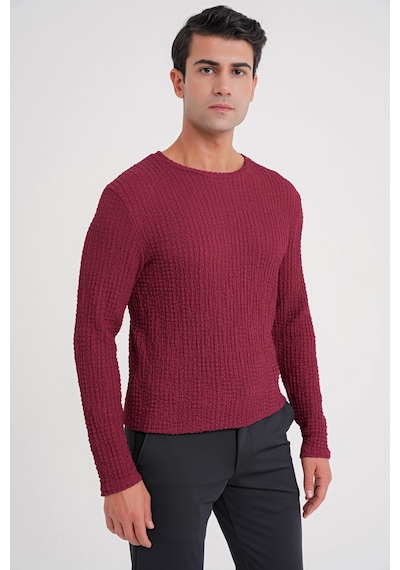 Efor Ts 916 T-shırt Slim Bordo Bordo