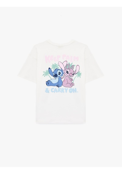Koton Stitch Lisanslı Kısa Kollu Pamuklu Arkası Baskılı Oversize Tişört Ekru 6sal10110ık Ekru Koton Stitch Lisanslı Kısa Kollu Pamuklu Arkası Baskılı Oversize Tişört Ekru 6sal10110ık Ekru