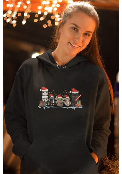 Star Wars Happy New Year Kapşonlu Sweatshirt 001