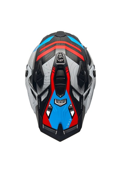 Nexx X.wed 3 Furka Karbon Enduro Motosiklet Kaskı Kırmızı - Mavi