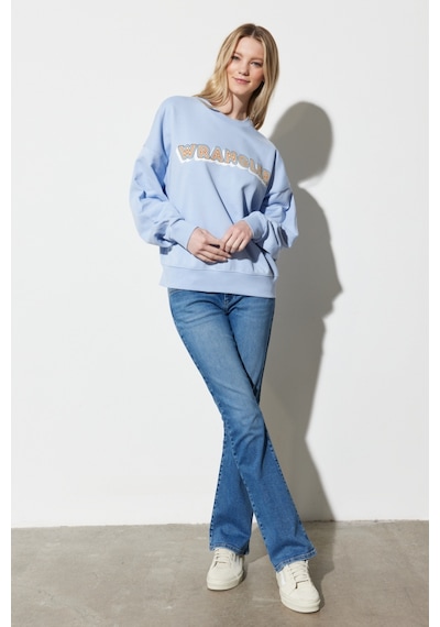 Wrangler Regular Fit Normal Kesim Bisiklet Yaka %100 Pamuk Açık Mavi Kadın Sweatshirt W6R4HAB23 Açık Mavi Wrangler Regular Fit Normal Kesim Bisiklet Yaka %100 Pamuk Açık Mavi Kadın Sweatshirt W6R4HAB23 Açık Mavi