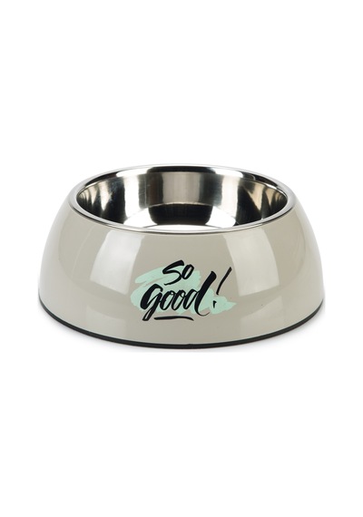 Beeztees Köpek Mama Su Kabı, Paslanmaz Çelik, Gri, 22cm, 700ml