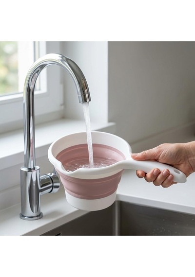 Katlanabilir Maşrapa, Katlanır Banyo Maşrapası, Akordiyon Koçero 27cmx17cmx4cm
