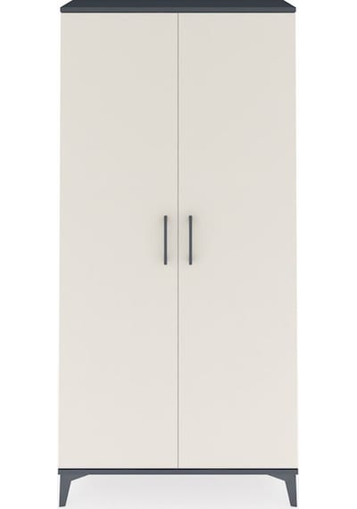 Arges Dolap 2 Kapaklı Tek Askılı 88x30x182 Antrasit-aytaşı Antrasit