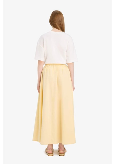 Defacto A Kesim Cepli Poplin Maxi Etek E4369ax25spyl450 Sarı
