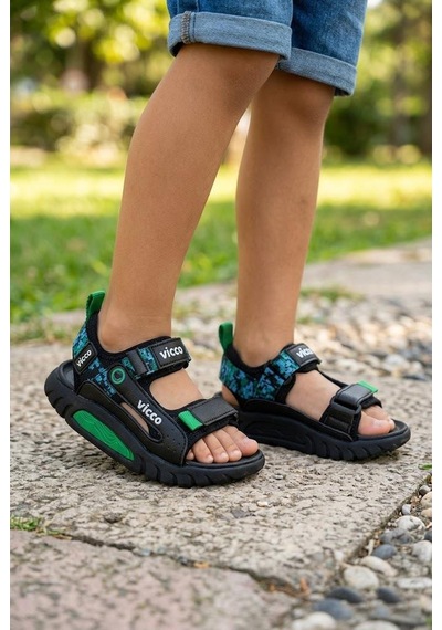 Vicco 332.f26y.179 Siyah Konan Hafif Rahat Erkek Çocuk Sandalet