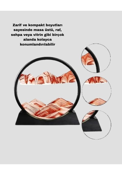 Minimalist Şeffaf Dekoratif Kum Saati 1 Adet Masa Aksesuarı Çok Renkli