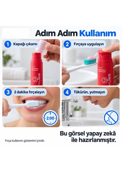 Yues Çilek Aromalı Florürlü Pompalı Diş Macunu 60 G Gs-009f Beyazlatma