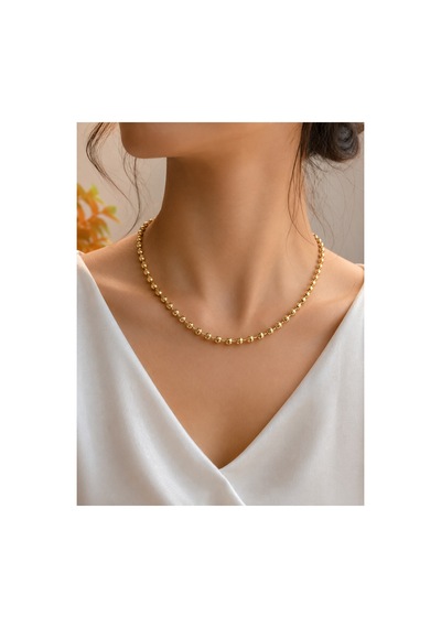 Xuping Rose Gold Renginde Dorika Model Çelik Kadın Kolye Altın