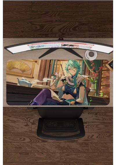 Baizhu Genshin Impact Anime Gacha V5 - 90x40 Xxl Gaming Mouse Pad Fare Altlığı