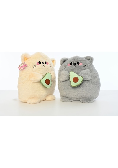 30 Cm Yumuşak Avakadolu Kedi Peluş Oyuncak Oyun Arkadaşı Açık Gri
