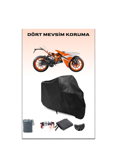 Siyah Ktm 200 Rc Uyumlu Motorsiklet Branda, Motor Örtüsü