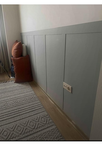 Özel Mutfak Koridor Salon Tasarım Iskandinav Çıta1 Paket 5 Adet 8 100 Cm Mdf Duvar Çıtası