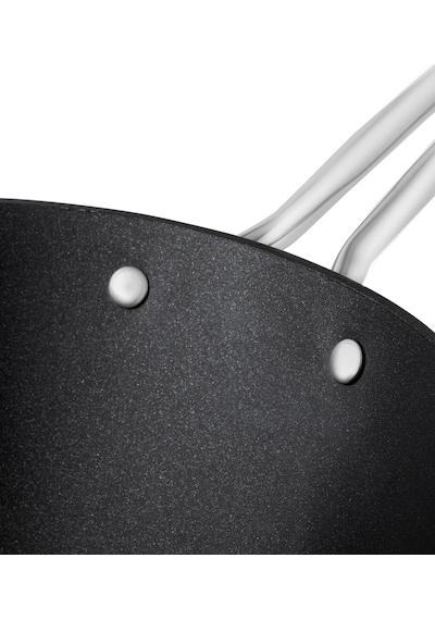 Madame Coco Titanium Professional Wok Tava - Siyah - 28 Cm Siyah