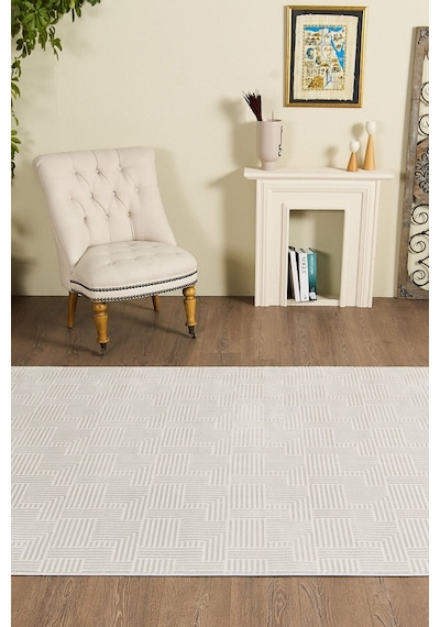 Mariesse Home Mono Kolekiyonu Modern Sık Dokuma Saçaklı Halı - Salon Oturma Odası Halısı Gri