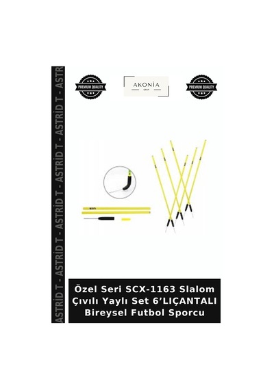 Özel Seri Scx-1163 Slalom Çıvılı Yaylı Set 6 Lıçantalı Bireysel Futbol Sporcu Çok Renkli