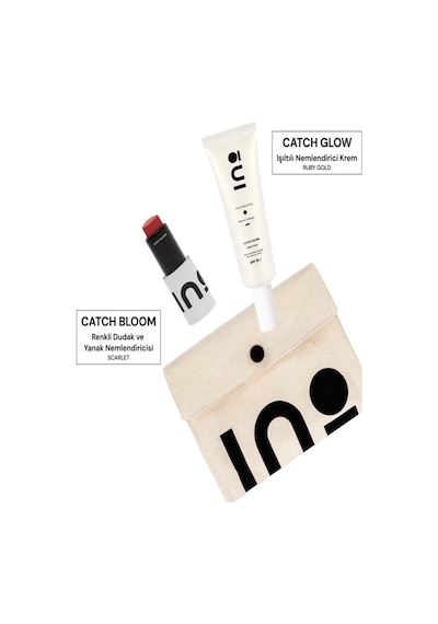 Catch Bloom Pocket Lip Cheek Stick Scarlet + Catch Glow Ruby Gold