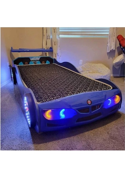 Gt2 - Bmw - Arabalı Yatak - Tekerlekleri Ledli.