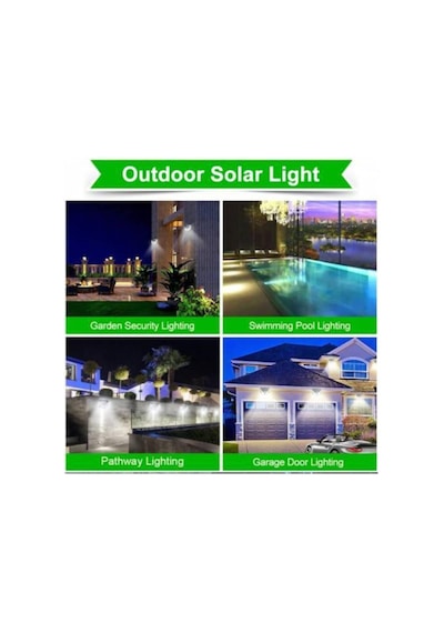 Mobee Güneş Enerjili Lamba Led Sokak Dış Ortam Solar Bahçe Aydınlatması Su Geçirmez Sensörlü 100 Led Diğer