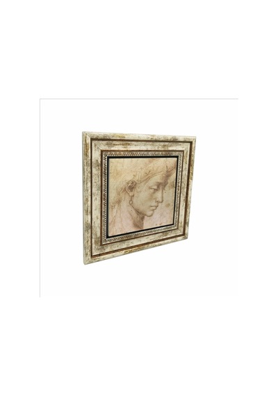 Baş Etüdü Leonardo Da Vinci Baskılı Taş Tablo 25x25 525
