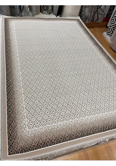 Bertuğ Halı Ada Serisi 05 Salon Oturma Odası Halısı 200x290 6m2 Krem - Vizon
