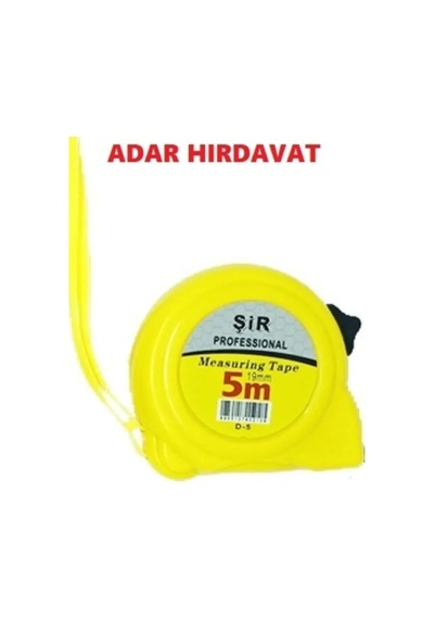 Tedar Şerit Metre Sarı Siyah Profesyonel 3x19mm Royaleks-özş-8879 Najmaddin Standart