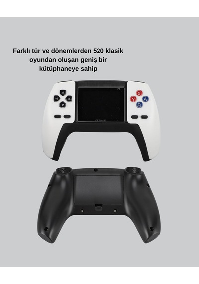 520 Klasik Oyunlu P5 Controllerview Retro Konsol Şarjlı, Ergonomik Tasarım