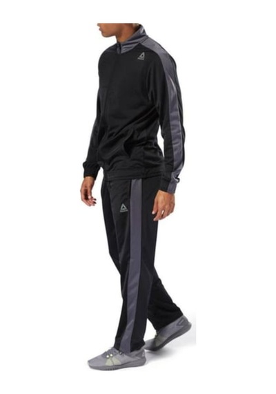 Reebok D94276 Te Tricot Tracksuit Siyah Gri Erkek Eşofman Takımı Siyah Gri Siyah Gri Siyah - Gri