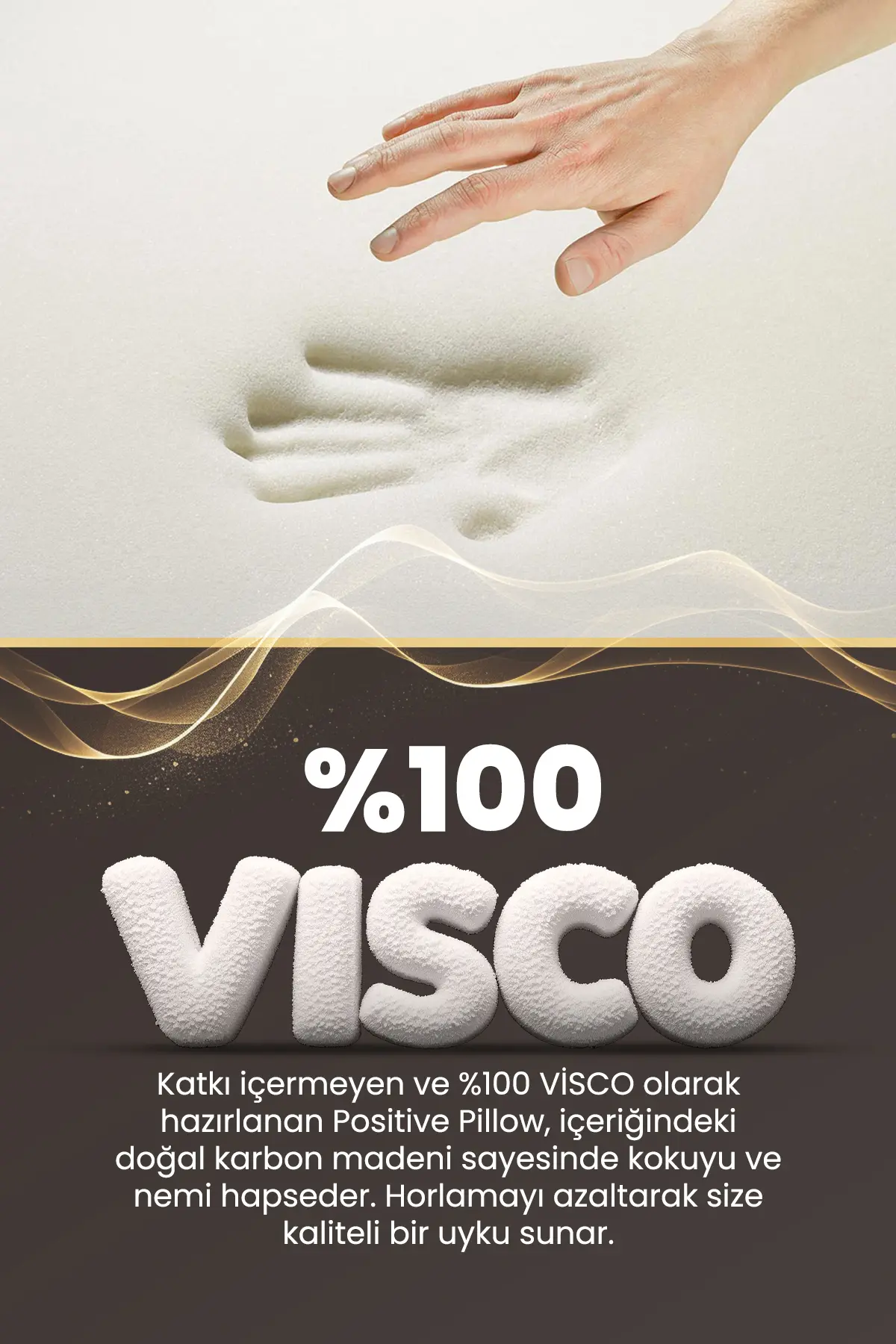 Premium Soft %100 Visco Boyun Destekli Antibakteriyel Ortopedik Yastık Beyaz