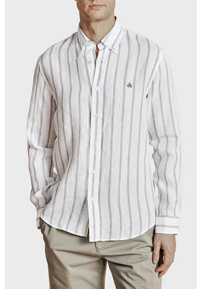 Brooks Brothers % 100 Keten Düğmeli Yaka Çizgili Gömlek Erkek Gömlek Bbss26msh013166 Yeşil-beyaz Brooks Brothers % 100 Keten Düğmeli Yaka Çizgili Gömlek Erkek Gömlek Bbss26msh013166 Yeşil-beyaz