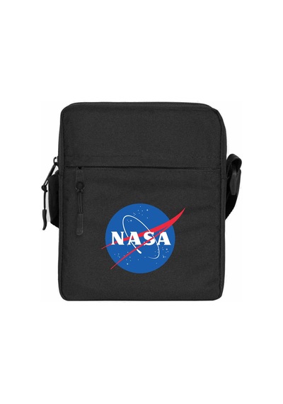 Nasa Logo Siyah Omuz Çantası