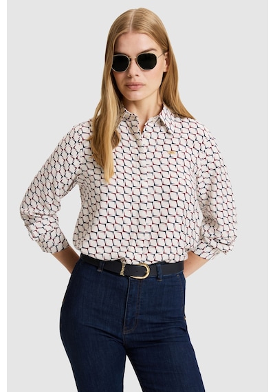 U.S. Polo Assn. Kadın Krem Uzun Kollu Gömlek 50329501-vr256 İnci