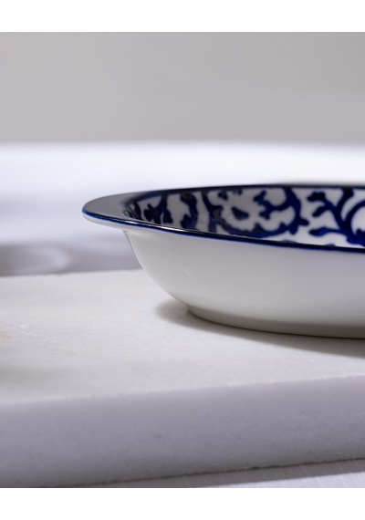 Madame Coco Reve Bleu Reneta Oval Tabak - 19 Cm - Mavi/beyaz 8684427225127 Çok Renkli