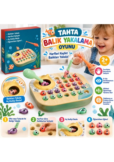 Tahta Balık Yakalama Oyunu
