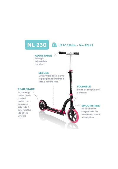 Nl Serisi 2 Tekerlekli Scooter Çocuklar, Gençler Ve Yetişkinler İçin, Katlanabilir Tekme Scooter, 8-14 Yaş Ve Üzeri İçin, Katlanabilir Scooter Taşıma Ve Depolama İçin, Ayarlanabilir T-bar İle Siyah Pembe Nl Serisi 2 Tekerlekli Scooter Çocuklar, Gençler Ve Yetişkinler İçin, Katlanabilir Tekme Scooter, 8-14 Yaş Ve Üzeri İçin, Katlanabilir Scooter Taşıma Ve Depolama İçin, Ayarlanabilir T-bar İle Siyah Pembe