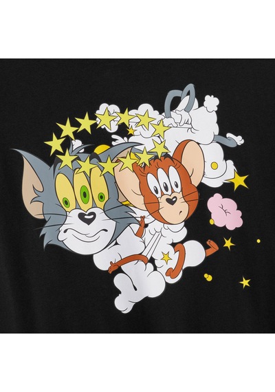 Converse X Tom & Jerry Unisex Siyah T-shirt10028755