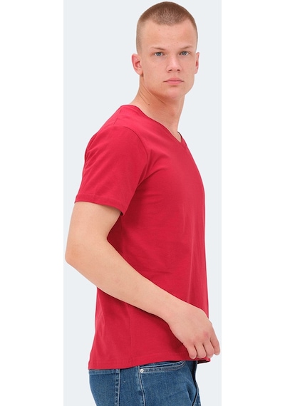 Slazenger KAIJA Erkek V Yaka Kırmızı Tişört