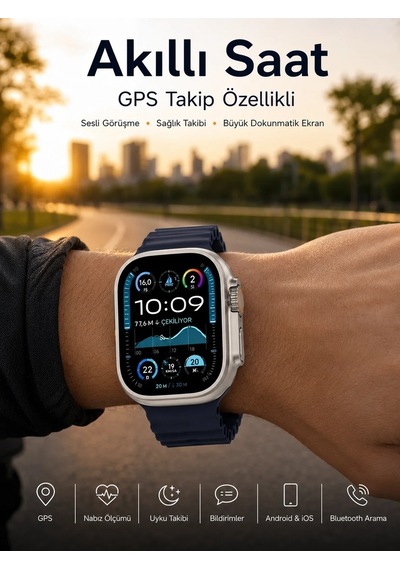 Ers Akıllı Saat Nabız Ölçer Uyku Takibi Adımsayar Alarm Ve Hatırlatıcı Çağrı Cevaplama Yeni Nesil