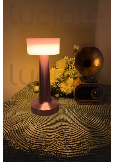 Ct-8436 Denver İnci Rose Gold, Dokunmatik Dimmerli, 3 Farklı Işık Tonlu, Şarjlı Led Masa Lambası