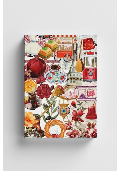Kolaj Serisi 44 İstanbul Da Bir Gün Bullet Journal A5 Noktalı Defter Çok Renkli