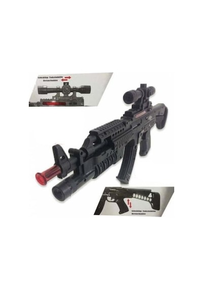 Komanda Tüfeği M16 Oyuncak Silah Işıklı Sesli 56  CM