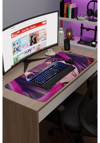 Oshi No Ko Anime V2 - 90x40 Xxl Gaming Kauçuk Kaymaz Taban Mouse Pad Fare Altlığı